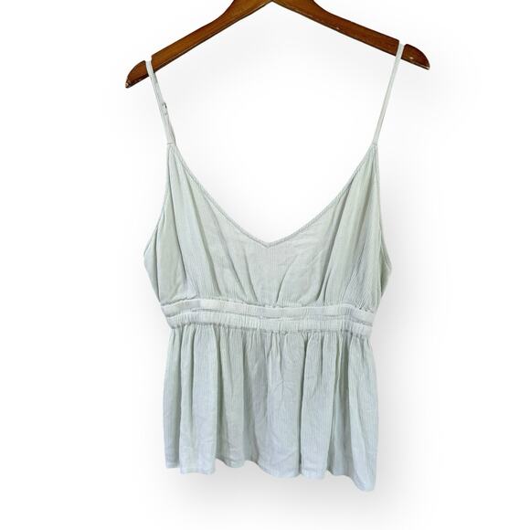 O’Neill Babydoll Top Womens XXL Mint Green Sleeveless Strappy V-Neck Boho Beach - Picture 1 of 9